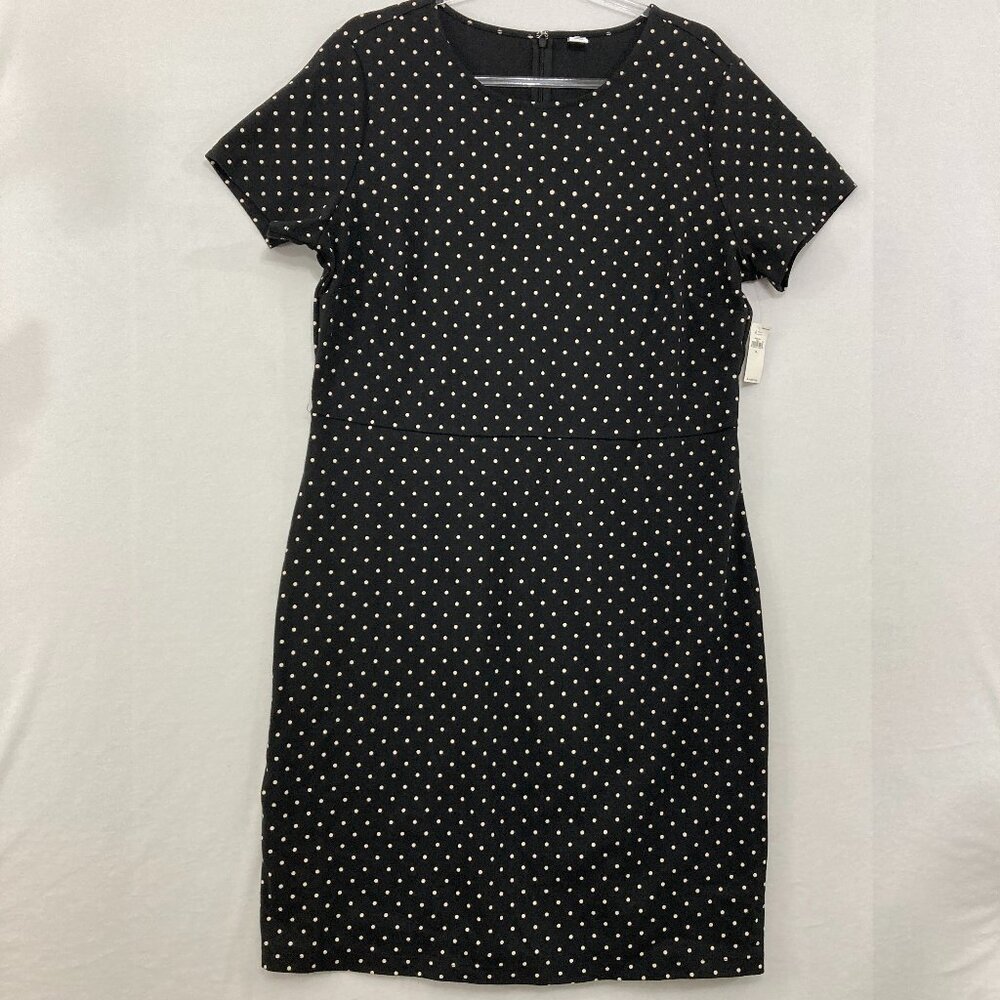 Old Navy Black Dress with White Polka Dots